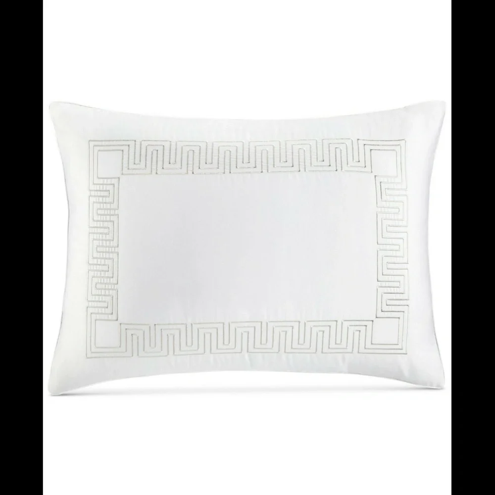 NIB Hotel Collection Greek Key Cotton Platinum (1) Standard‎ Sham Case